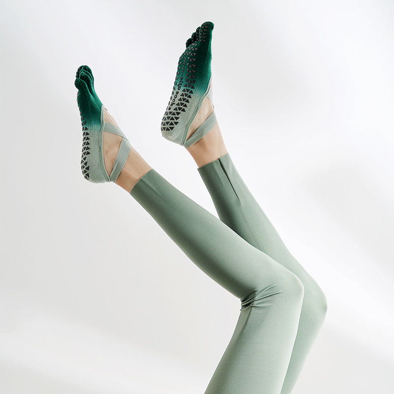 Gradient five-toe non-slip socks