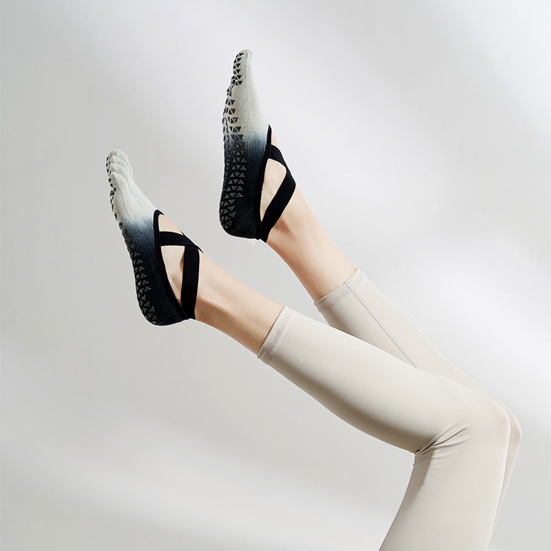 Gradient five-toe non-slip socks