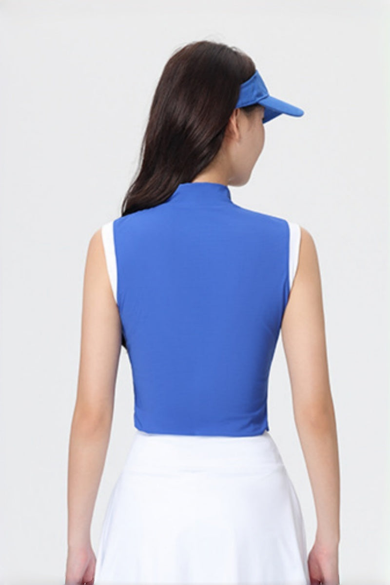 Golf sports paneled blue short sleeves