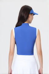 Golf sports paneled blue short sleeves
