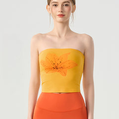 Printed slimming sports bra