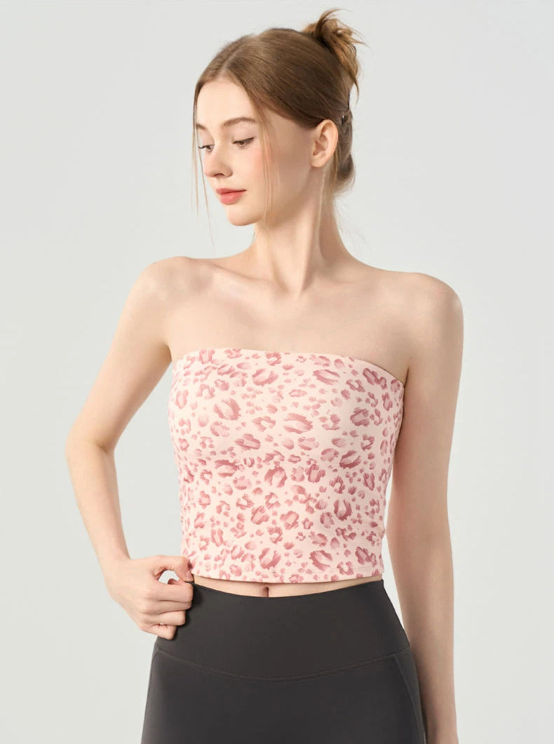 Printed slimming sports bra