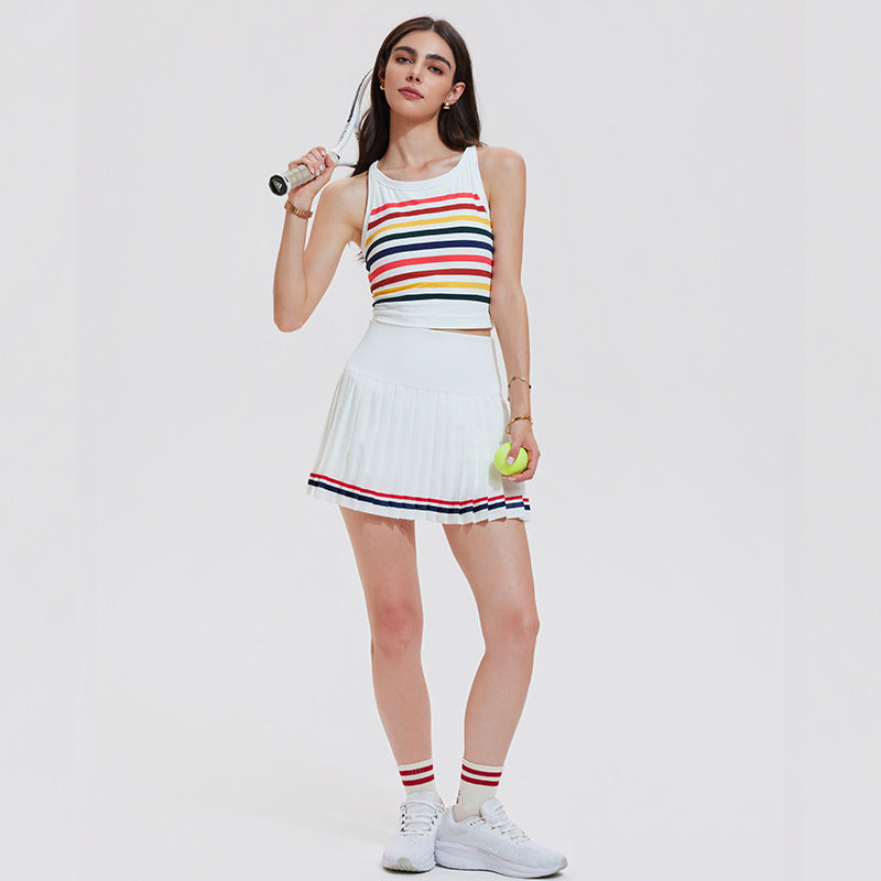 Colorful red quick-drying outdoor fitness tennis yoga sports vest