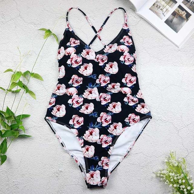 high cut thong Backless Monokini Swimsuit