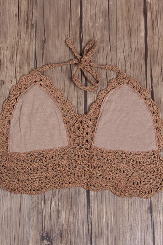 Crochet Halter Bikini Top