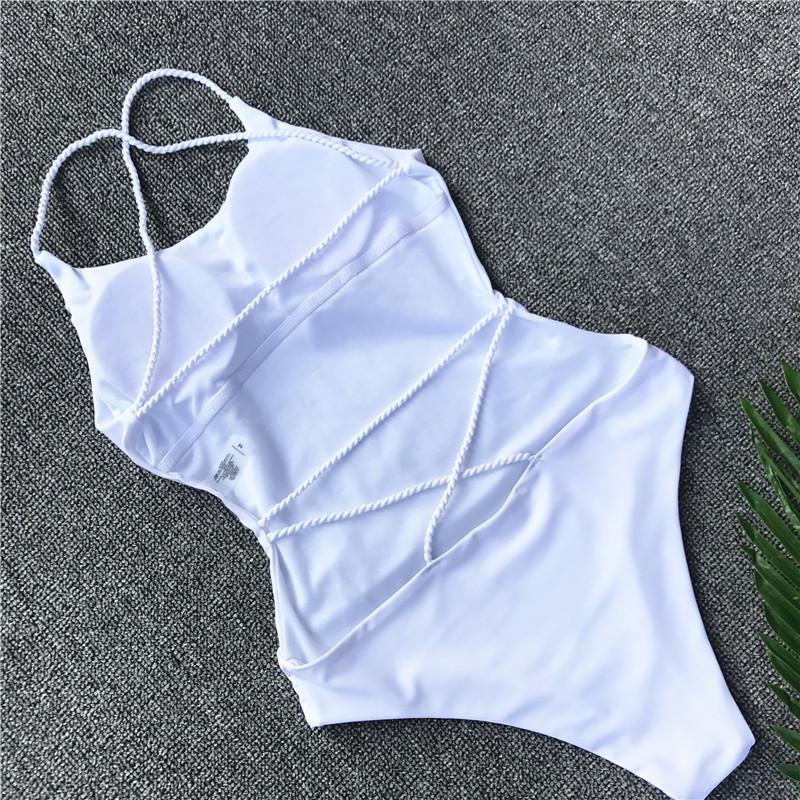 Halter Bandage One Piece Swimsuit