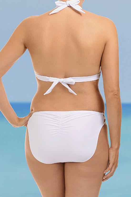 Plus Size Strappy Halter Bikini - Two Piece Set