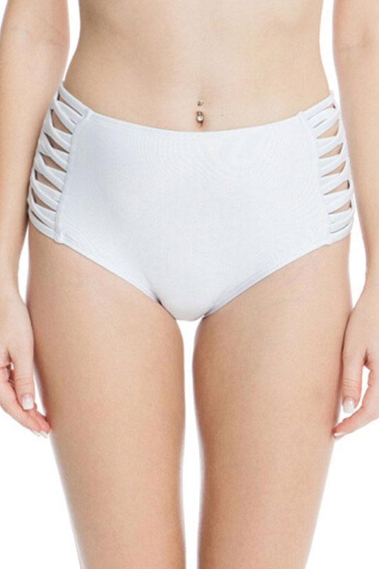 Crisscross Strappy High Waist Bikini Bottom