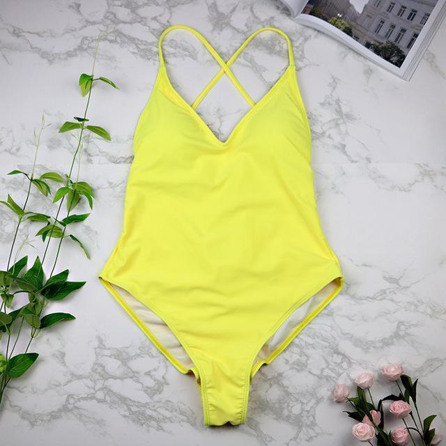 high cut thong Backless Monokini Swimsuit