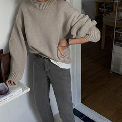 Casual Kintted Pullovers O Neck Solid Elegant Sweaters