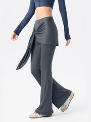 Flat flared detachable butt curtain breathable gym bell-bottoms