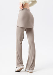 Flat flared detachable butt curtain breathable gym bell-bottoms