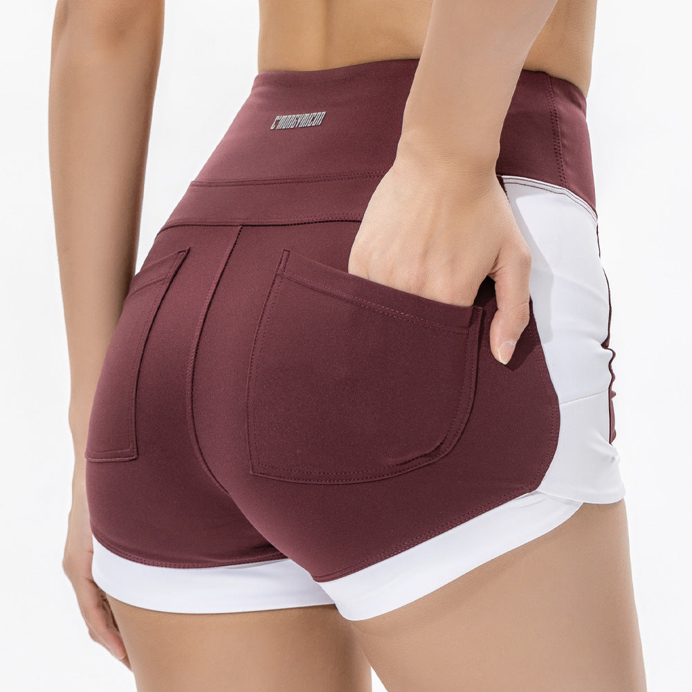 Quick-drying high-waisted hip-lifting short shorts