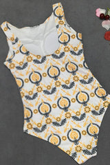 Bohemian Style High Neck One Piece Swimsuit