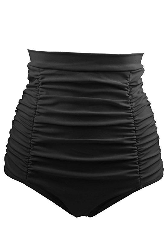 High Waist Ruched Bikini Bottom