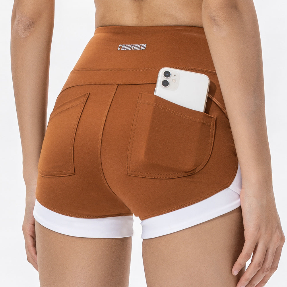 Quick-drying high-waisted hip-lifting short shorts