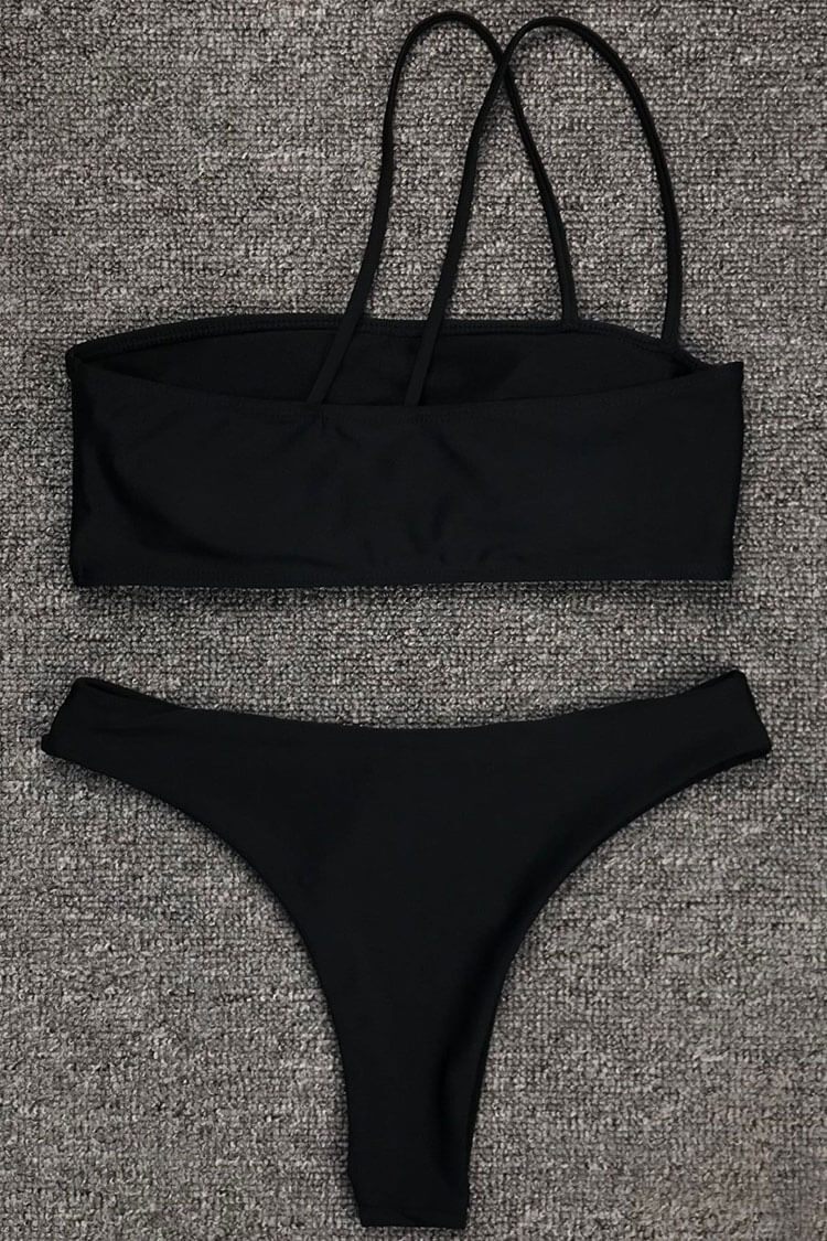 Brazilian Cut Strappy Bandeau Bikini - Two Piece Set