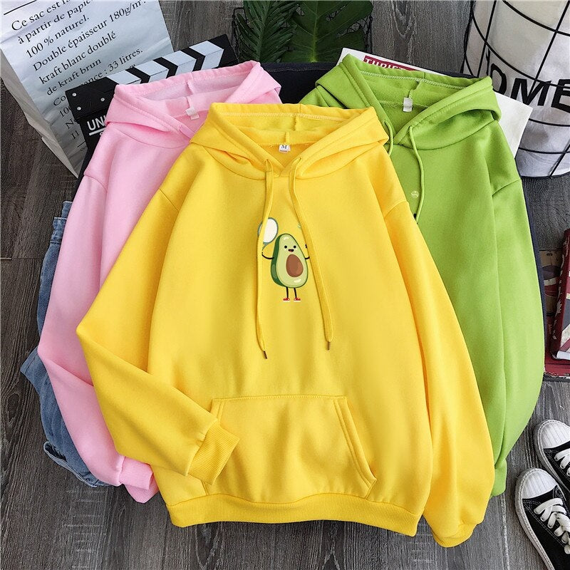 Avocado Hooded Wind Casual Sweatshirt
