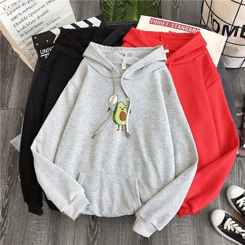 Avocado Hooded Wind Casual Sweatshirt