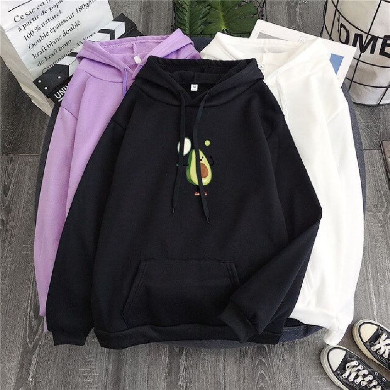 Avocado Hooded Wind Casual Sweatshirt