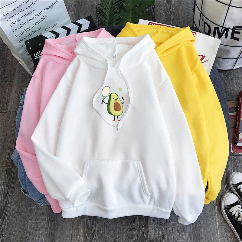 Avocado Hooded Wind Casual Sweatshirt