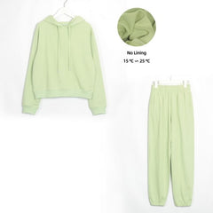 Basic Cotton Sweatshirts Sets Early Waist Pants Casual Suits Street Wear