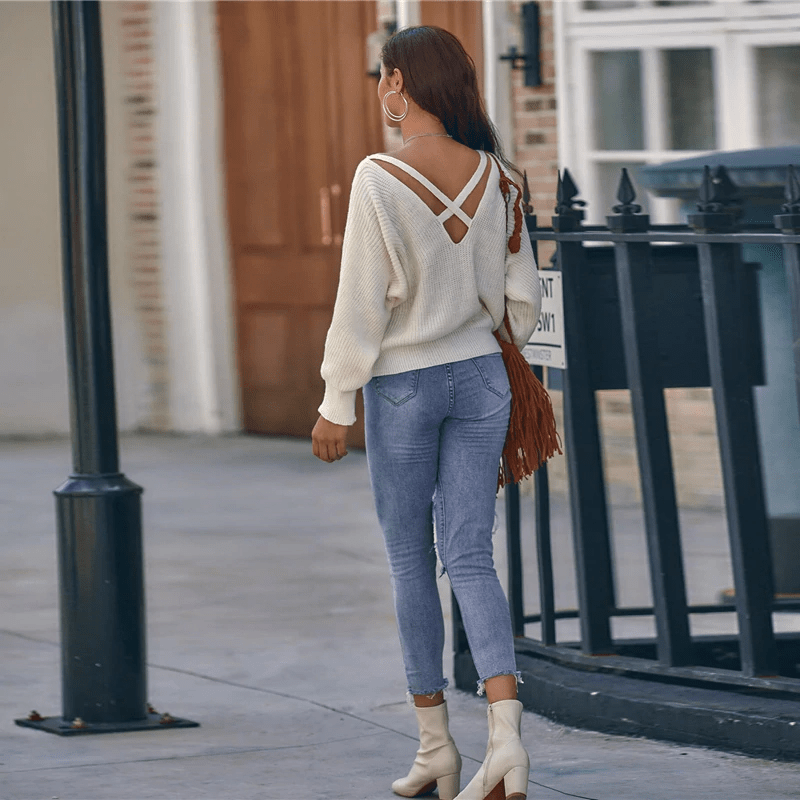 Batwing Sleeve Oversized Casual Solid Sweaters
