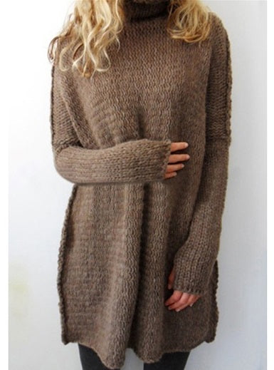 Bat Wing Sleeved Knit Sweater