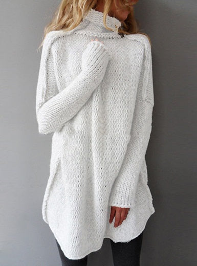 Bat Wing Sleeved Knit Sweater