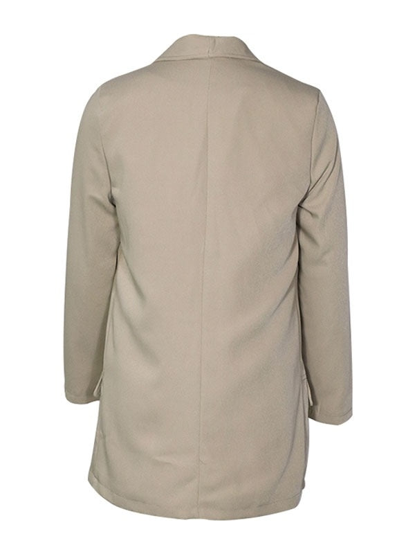 Blazer Chic Polyester Turndown Collar Long Sleeves Jacket