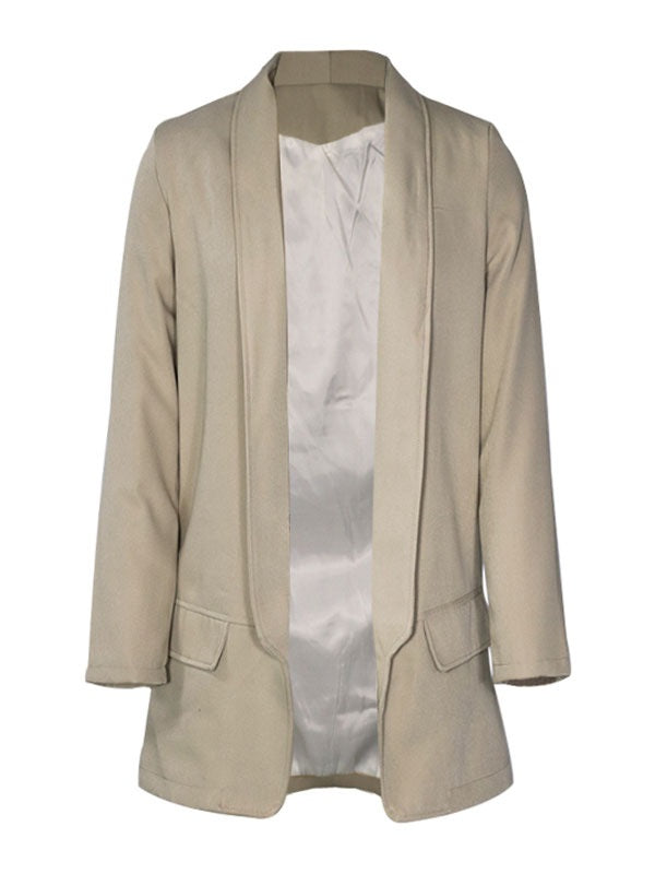 Blazer Chic Polyester Turndown Collar Long Sleeves Jacket