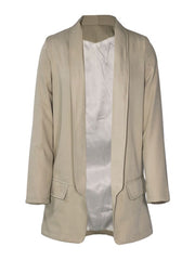 Blazer Chic Polyester Turndown Collar Long Sleeves Jacket