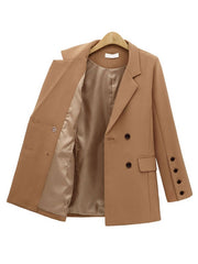 Blazer Jacket Long Sleeve Notch Collar Coat
