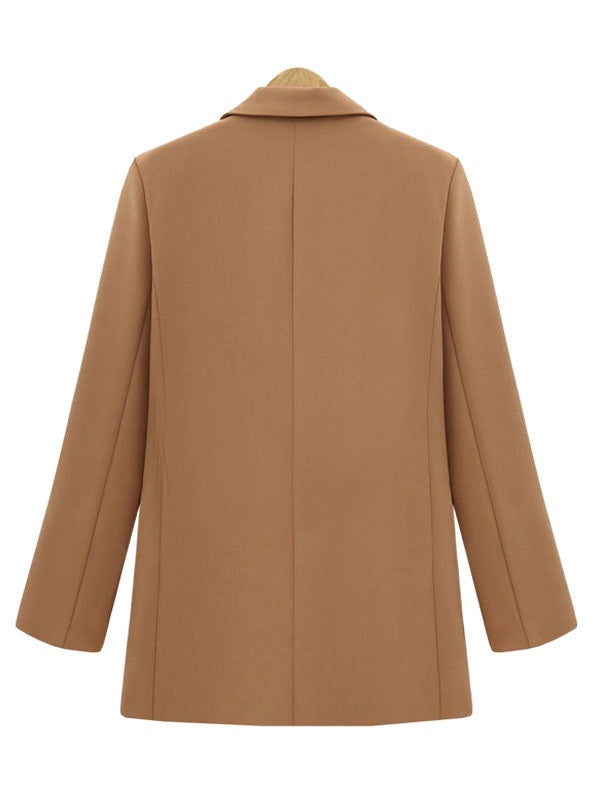 Blazer Jacket Long Sleeve Notch Collar Coat