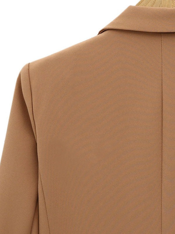 Blazer Jacket Long Sleeve Notch Collar Coat