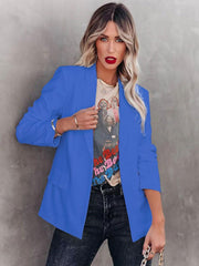 Blazer Jacket Solid Color Lapel Chic Relaxed Street Outerwear