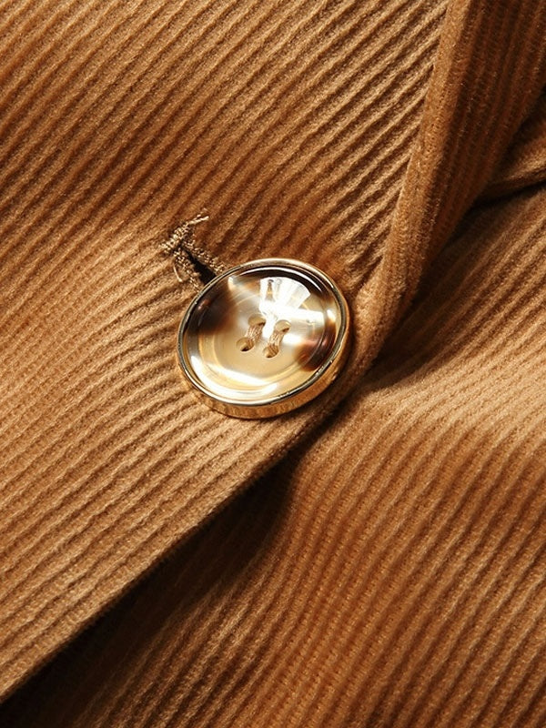 Blazer Turndown Collar Long Sleeve Buttons Casual Blazers