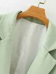 Blazer Turn down Collar Long Sleeve Casual Jackets