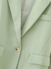 Blazer Turn down Collar Long Sleeve Casual Jackets