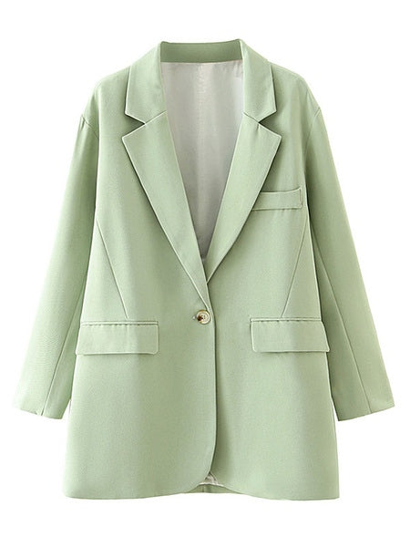 Blazer Turn down Collar Long Sleeve Casual Jackets
