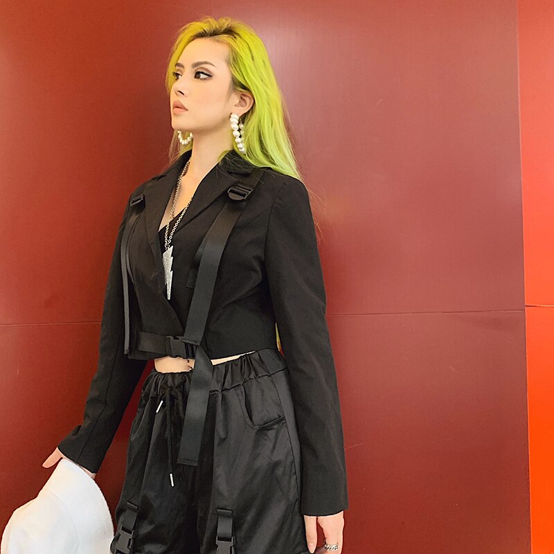 Buckle Patchwork Harajuku Korean Jacket