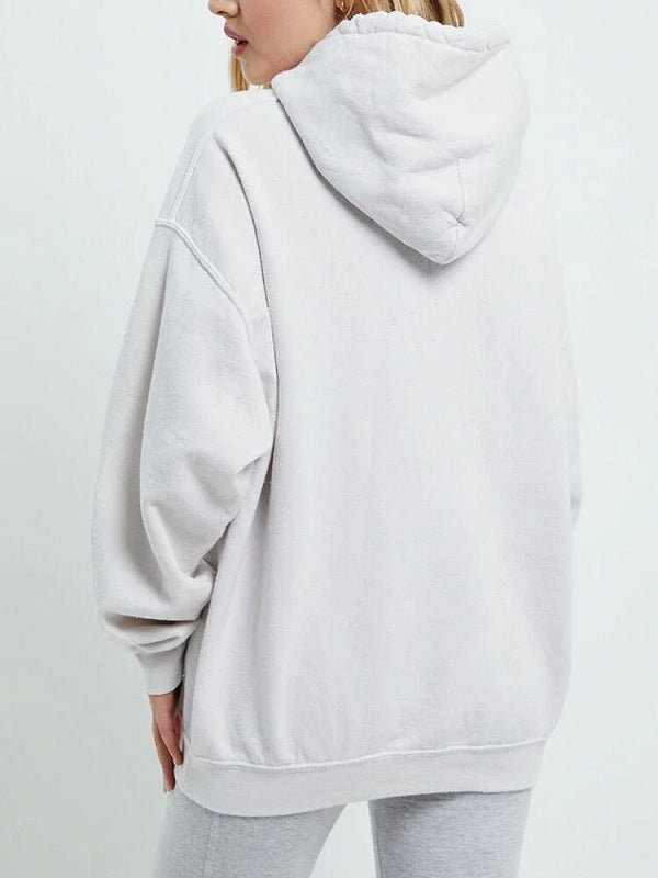 Cartoon Sun Graphic Print Drawstring Pullover Hoodie