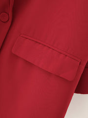Casual Blazers Turndown Collar Long Sleeve Cotton
