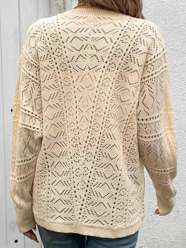 Cardigans Acrylic Buttons Long Sleeves V-Neck Street Wear Sweaters