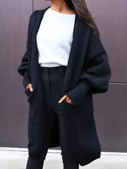 Casual Cardigans Acrylic Solid Color Long Sleeves Daily Casual Sweaters