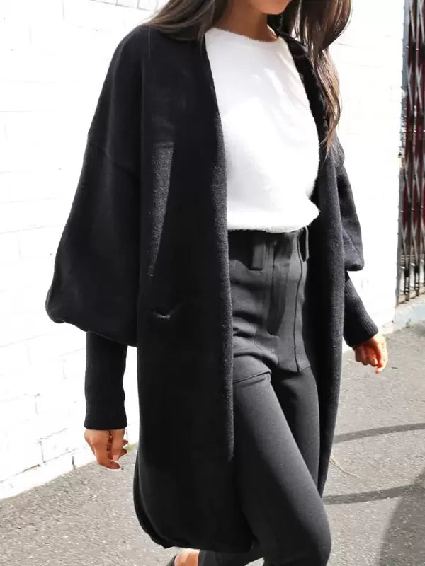 Casual Cardigans Acrylic Solid Color Long Sleeves Daily Casual Sweaters