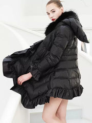 Casual Chic Duck Feather Street Wear Down Jacket