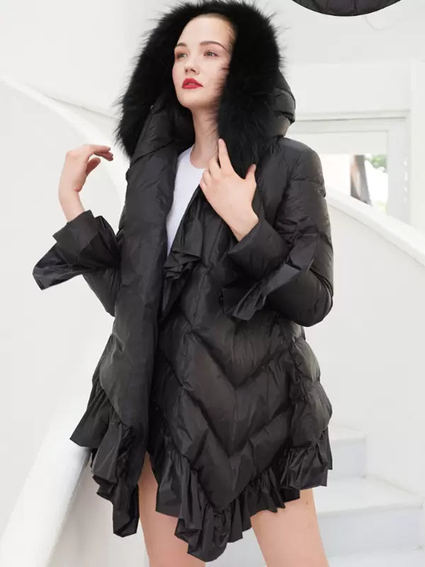 Casual Chic Duck Feather Street Wear Down Jacket