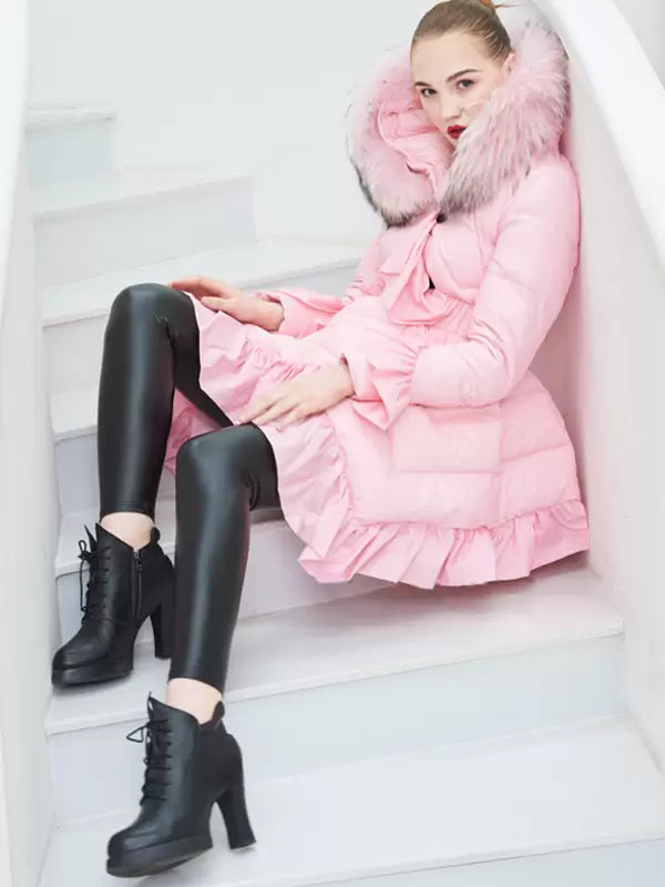 Casual Chic Duck Feather Street Wear Down Jacket