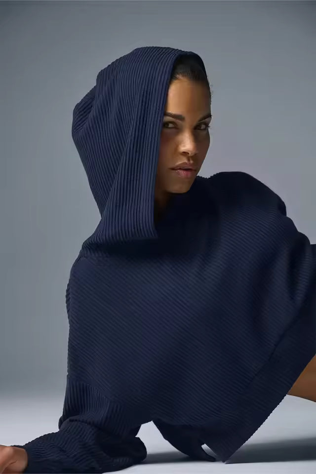 Casual Comfortable Short Waist Hooded Sweatshirt And Pant Two-piece Set